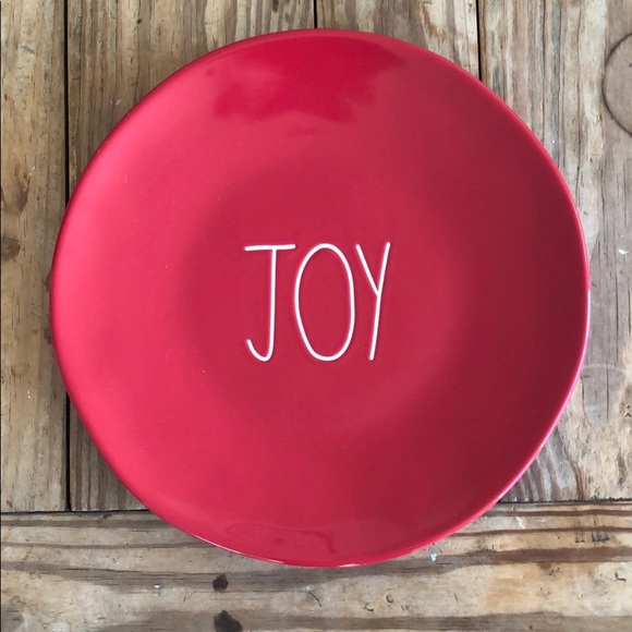 Rae Dunn Other - Rae Dunn Joy Holiday Christmas Red Dinner Plate